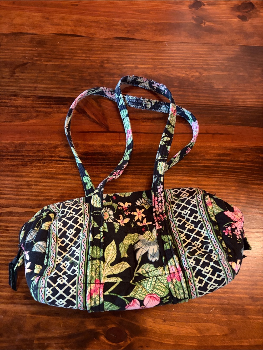 Vintage Rare Vera Bradley Shoulder Bag Handbag Botanica Black Green
